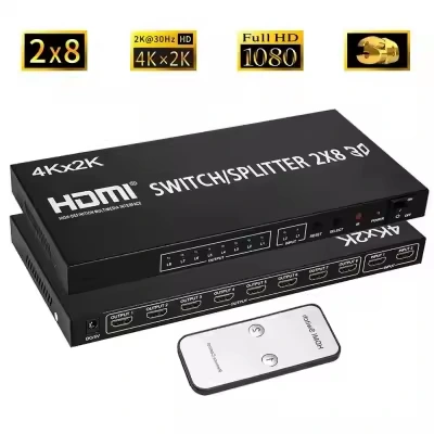 [CH78] HDMI Switch/Splitter 2X8 (4K/30Hz)