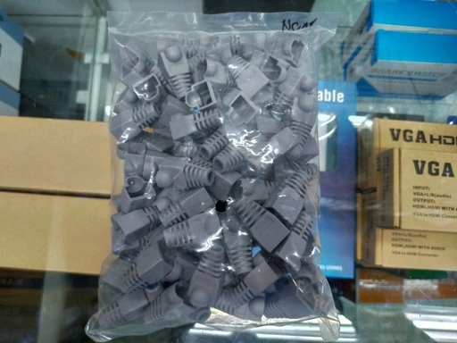 [NC55] Gray Cat5 Rubber Boots