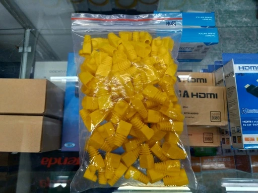 [NC57] [NC57] Yellow Cat5 Rubber Boots