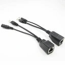 [NI03] PoE Passive Injector + Splitter Cable Black