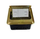 [NM82] Floor Pop-Up w/ 2*Cat6 (Gold)