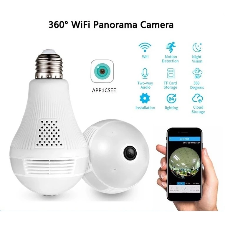 [SC10] [SC10] ICSee Bulb Wifi IP Cam (2MP/1080P)